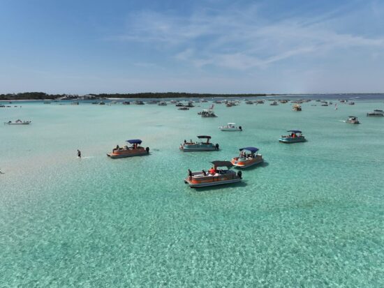 rising sun watersports destin pontoon rental crab island 002